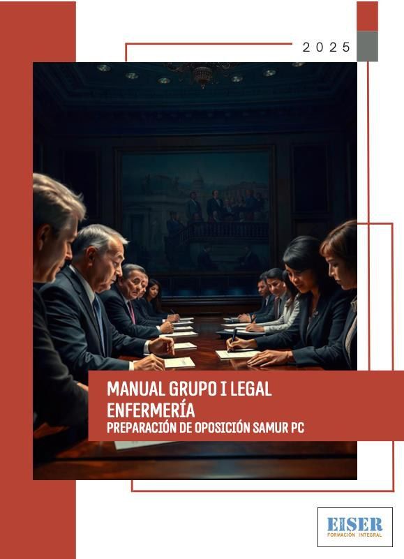 Portada del manual de Grupo I — Legal para Enfermería, editado por EISER para la oposición de Enfermería