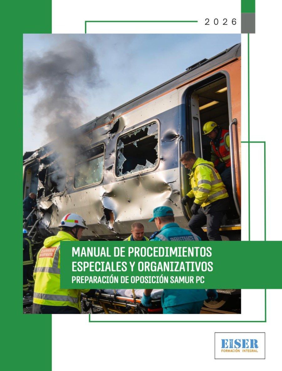 Portada del manual de Procedimientos especiales y organizativos, editado por EISER para la oposición de Medicina